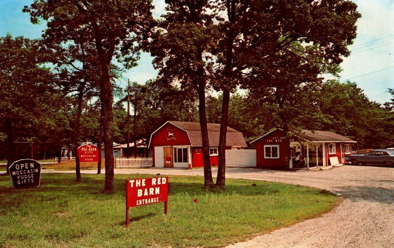 Red Barn of Oscoda - Vintage Postcard